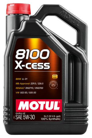 Motul Synthetic Engine Oil 8100 5W30 X-CESS 5L - 108946
