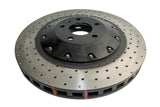 DBA 07-11 Audi S6 Front 5000 Series Cross Drilled Rotor w/Black Hat - DBA52778BLKXD