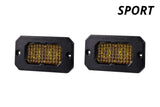 Diode Dynamics Stage Series 2in LED Pod Sport - Yellow Combo Flush ABL (Pair) - DD6730P