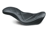 Mustang 14-17 Harley Fat Bob Super Tripper 1PC Seat Carbon - Black - 75987