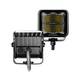 Go Rhino Xplor Blackout Series Cube LED Flood Light Kit (Surface/Threaded Stud Mnt) 2x2 - Blk (Pair) - 750200321FCS