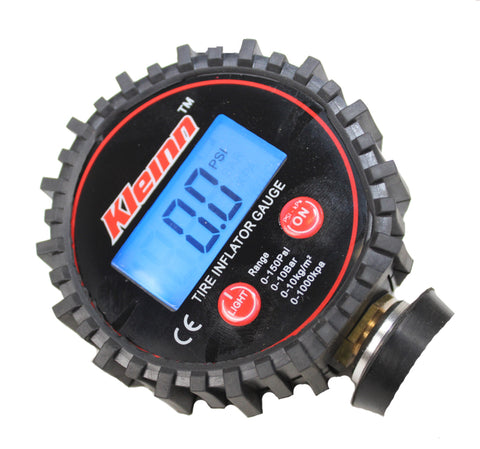 Kleinn Digital Tire Inflator w/ Gauge/ Bleed Valve/ / Locking Chuck 0-160 PSI - 59830