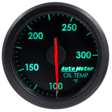 Autometer Airdrive 2-1/6in Oil Temp Gauge 100-300 Degrees F - Black - 9140-T