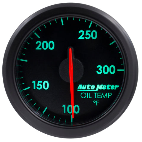 Autometer Airdrive 2-1/6in Oil Temp Gauge 100-300 Degrees F - Black - 9140-T