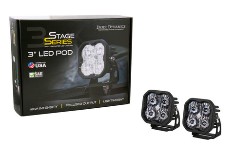 Diode Dynamics SS3 Pro WBL - White Spot Standard (Pair) - DD6881P