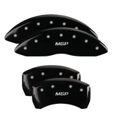 MGP 2 Caliper Covers Engraved Front Circle K/Kia Black Finish Silver Char 2018 Kia Rio - 21190FCRKBK