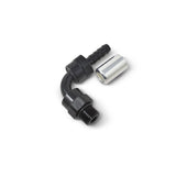 Russell Hose End Crimp On 10 Sae Port Male To -8 Hose 90 Deg Swivel Blk Anodized - 610960