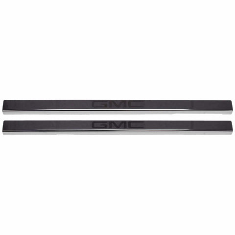 Putco 2020 GMC Sierra LD/HD Dbl/Regular Cab w/ GMC Etching (2pcs) Black Platinum Door Sills - 95181BPGM-2