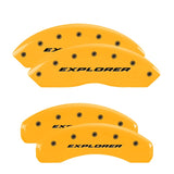 MGP 4 Caliper Covers Engraved Front & Rear Explorer Yellow Finish Black Char 2006 Ford Explorer - 10041SXPLYL