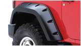 Bushwacker 07-18 Jeep Wrangler Max Pocket Style Flares 2pc Extended Coverage - Black - 10046-02