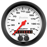 Autometer Phantom 3-3/8in. 0-225KM/H (GPS) Speedometer Gauge - 5880-M