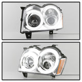 Spyder 05-07 Jeep Grand Cherokee - Light Bar Projector Headlights - Chrome - PRO-YD-JGC05V2-LB-C - 5086112