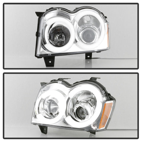 Spyder 05-07 Jeep Grand Cherokee - Light Bar Projector Headlights - Chrome - PRO-YD-JGC05V2-LB-C - 5086112