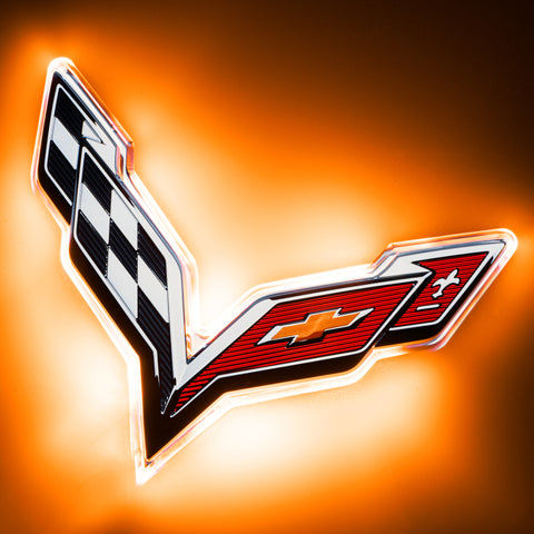 Oracle Corvette C7 Rear Illuminated Emblem - Dual Intensity - Amber - 3655-005