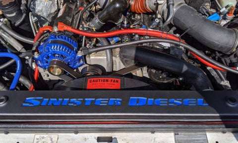 Sinister Diesel Radiator Cover for 1994-1997 7.3L Powerstroke - SD-RADCOVER-7.3-94