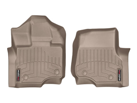 WeatherTech 2015+ Ford F-150 Supercab/Supercrew Front FloorLiner - Tan w/ First Row Bucket Seats - 456971