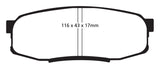 EBC 08+ Lexus LX570 5.7 Greenstuff Rear Brake Pads - DP61816