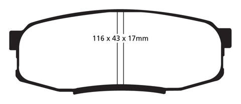EBC 08+ Lexus LX570 5.7 Greenstuff Rear Brake Pads - DP61816