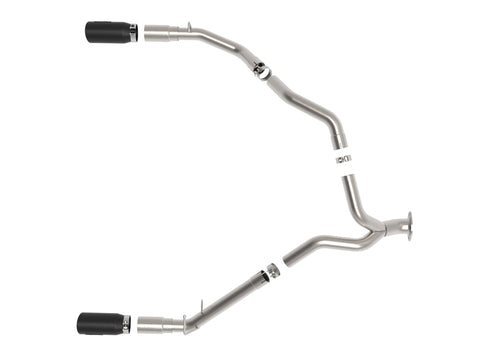 aFe Large Bore-HD 3 IN 409 Stainless Steel DPF-Back Exhaust System w/Black Tip RAM 1500 20-21 V6-3.0 - 49-42080-B