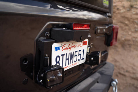 DV8 Offroad 18-22 Jeep Wrangler JL Spare Tire Delete Kit w/Light Mounts - TSJL-03