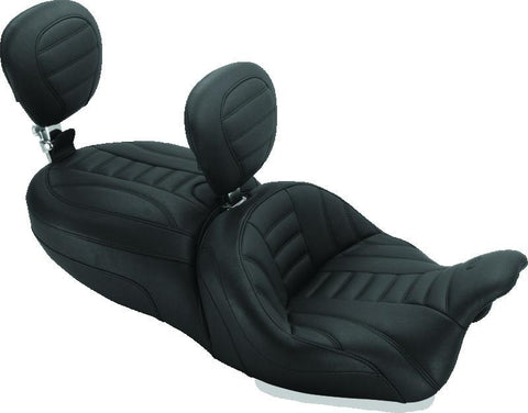 Mustang 95-05 Kawasaki Vulcan 800, 96-05 800 Classic Fastback 1PC Seat - Black - 75919