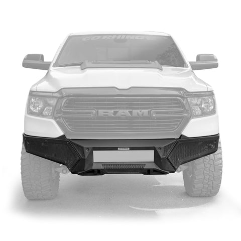 Go Rhino 19-24 Ram 1500 (Excl. Rebel/Warlock/TRX) Element FR Bumper w/Fixed Lgt Bar Mount - Tex. Blk - 34130T
