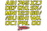 Hardline Boat Lettering Registration Kit 3 in. - 700 Yellow/Black - YEBLK700