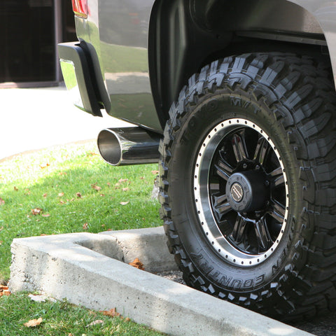 Banks Power 07-10 Chevy 6.6L LMM ECSB-CCLB Monster Exhaust System - SS Single Exhaust w/ Chrome Tip - 47784
