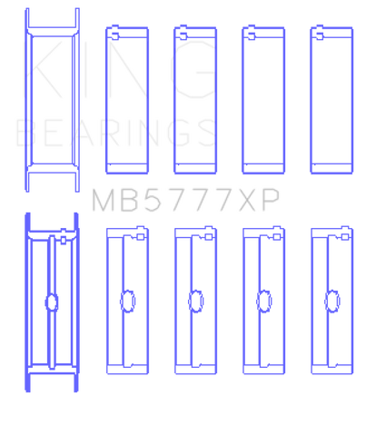 King Dart LS Next Block (Size STD) Performance Main Bearing Set - MB5777XP