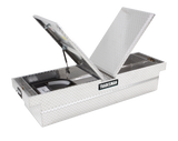 Tradesman Aluminum Gull Wing Cross Bed Truck Tool Box w/Push Button (70in.) - Brite - 9150PB