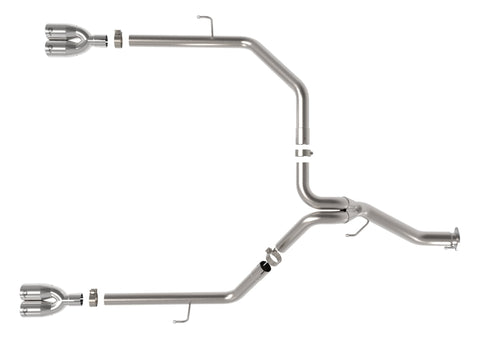 aFe Vulcan Series 3in 304SS Cat-Back 21 Jeep Gladiator V6-3.0L (td) - Dual Polished Tip - 49-38095-P