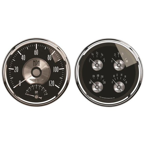Autometer Prestige Series Black Diamond 5in Gauge Box Kit-Tachometer/Speedometer Combo/Oil Pressure - 2005