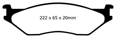 EBC 02-05 Ford Econoline E550 Yellowstuff Front Brake Pads - DP41653R