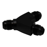DeatschWerks 6AN Male Flare to 6AN Male Flare to 6AN Male Flare Y Fitting - Anodized Matte Black - 6-02-0701-B