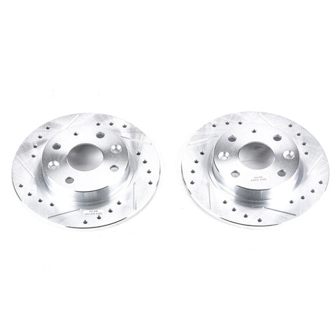 Power Stop 90-93 Mazda Miata Rear Evolution Drilled & Slotted Rotors - Pair - JBR544XPR