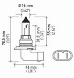 Hella 9006 12V 55W Halogen Bulb - 9006