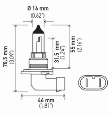 Hella 9006 12V 55W Halogen Bulb - 9006