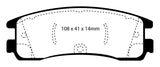 EBC 08-09 Buick Allure (Canada) 5.3 Redstuff Rear Brake Pads - DP31122C