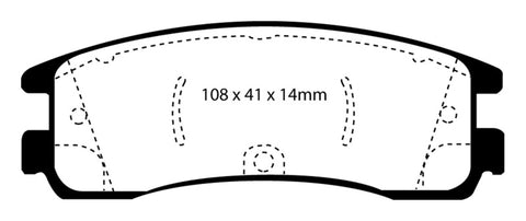 EBC 08-09 Buick Allure (Canada) 5.3 Redstuff Rear Brake Pads - DP31122C