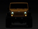 Raxiom 07-18 Jeep Wrangler JK 7-In LED Headlights Green Housing- Clear Lens - J154699