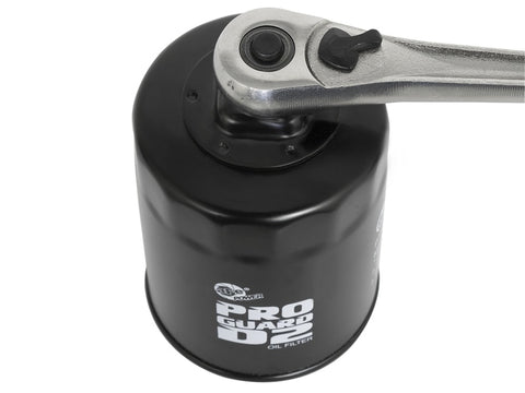 aFe ProGuard D2 Oil Filter (4 Pack) 11-13 Ford F-150 V6 3.5/3.7L / V8 5.0L (w/ 3/8in Ratchet Drive) - 44-LF025-MB