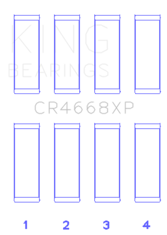 King Engine Bearings Hyundai G4Ke/G4Kc (Size +.026mm) Connecting Rod Bearing Set - CR4668XP.026