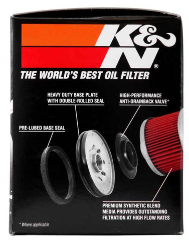 K&N Honda / Kawasaki / Yamaha / Polaris / Victory 2.688in OD x 3.344in H Oil Filter - KN-303