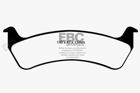 EBC 92-94 Jeep Grand Cherokee 4.0 Yellowstuff Rear Brake Pads - DP41129R