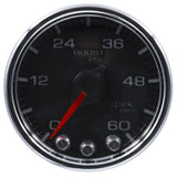 Autometer Spek-Pro Gauge Boost 2 1/16in 60psi Stepper Motor W/Peak & Warn Blk/Chrm - P30431