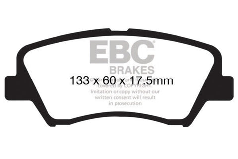 EBC 13+ Hyundai Elantra 1.8 Greenstuff Front Brake Pads - DP21874