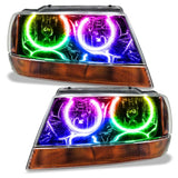 Oracle Jeep Grand Cherokee 99-04 Halo Kit - ColorSHIFT w/ Simple Controller - 2334-504