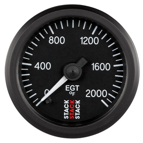 Autometer Stack 52mm 0-2000 Deg F Pro Stepper Motor Exhaust Gas Temp Gauge - Black - ST3314