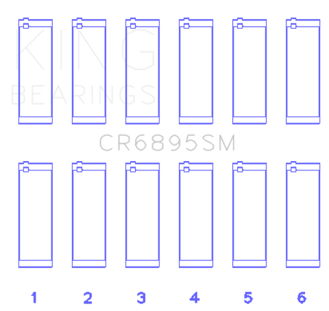 King Ford EcoBoost 3.5L / 3.7L V6 (.781 Width) (Size STD) Performance Rod Bearing Set - CR6895SM