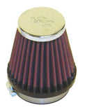 K&N Universal Chrome Filter 2 1/8 inch FLG / 3 inch Bottom / 2 inch Top / 3 inch Height - RC-2330